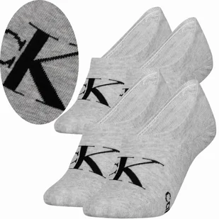 CALVIN KLEIN SKARPETKI STOPKI 2 PARY 39-42 CK szary - Skarpetki damskie - miniaturka - grafika 1