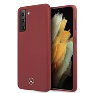 Etui i futerały do telefonów - Mercedes MEHCS21SSILRE S21 G991 czerwony/red hardcase Silicone Line - miniaturka - grafika 1