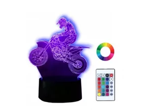 Lampka Nocna Motor Motocross 3D Led Pilot Imię - Lampy stojące - miniaturka - grafika 1