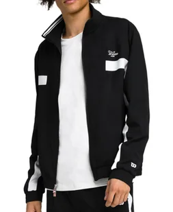 Kurtka męska Wilson M Grand Slam Jacket Black/White L - Kurtki męskie - miniaturka - grafika 1