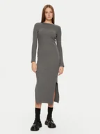 Sukienki - Brave Soul Sukienka codzienna LDRJ-624CAMILA Szary Regular Fit - miniaturka - grafika 1