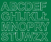 Pasmanteria - Litery samoprzylepne z połyskiem, zielone, 4 cm - miniaturka - grafika 1