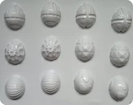 Akcesoria rzeźbiarskie - Forma do odlewów gipsu, pisanki 3D, 6 elementów - miniaturka - grafika 1
