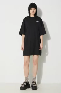 Sukienki - The North Face sukienka W S/S Essential Oversize Tee Dress kolor czarny mini oversize NF0A87NFJK31 - grafika 1