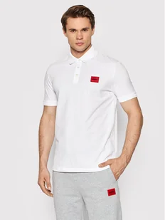 Hugo Polo Dereso222 50466202 Biały Slim Fit - Koszulki męskie - miniaturka - grafika 1