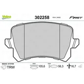 Klocki hamulcowe - Klocki hamulcowe - komplet VALEO 302258 - miniaturka - grafika 1
