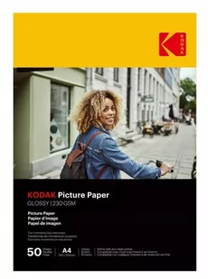 Papier fotograficzny KODAK High Gloss A4 230G 50 arkuszy - Papier do drukarek - miniaturka - grafika 1