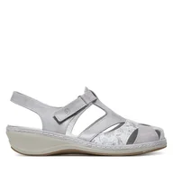 Sandały damskie - Sandały Suave 720139-91 Szary - miniaturka - grafika 1