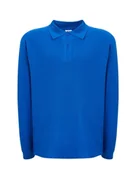 Odzież medyczna - Koszulka polo medyczna męska chabrowa rękaw długi XXL - miniaturka - grafika 1