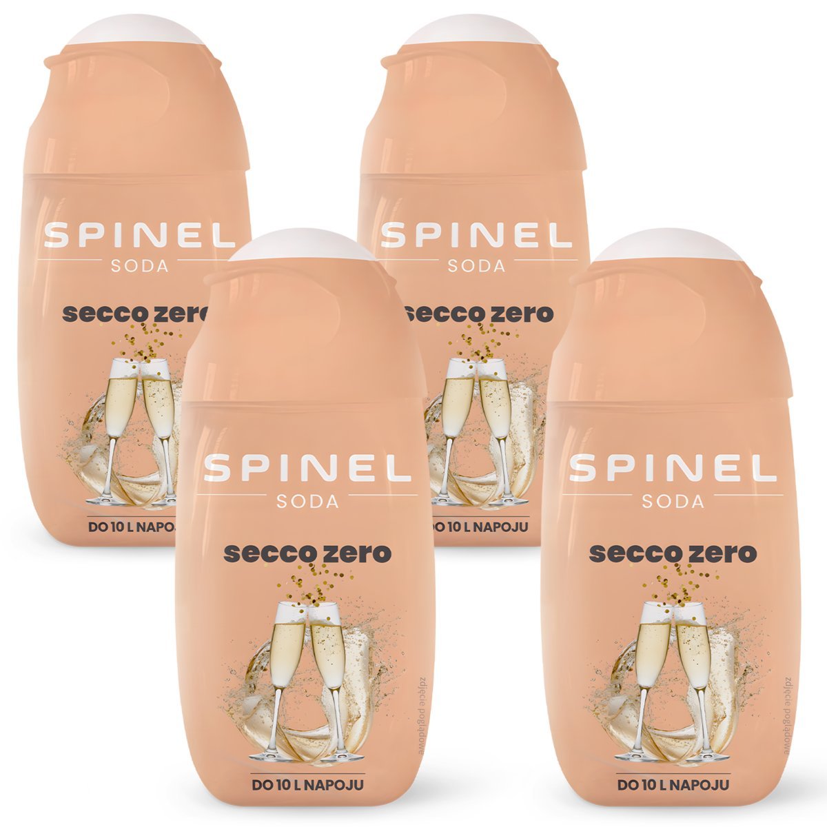 4x SYROP SPINEL SODA SECCO BEZALKOHOLOWY DO SATURATORA KONCENTRAT DO 10L