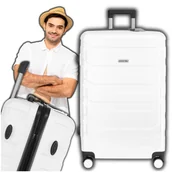 Walizki - Walizka mała podróżna kabinowa na kółkach torba ABS kuferek dla dzieci 40L - miniaturka - grafika 1
