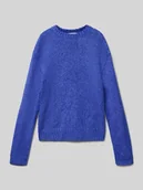 Swetry dla dziewczynek - Sweter z dzianiny z prążkowanymi wykończeniami - miniaturka - grafika 1