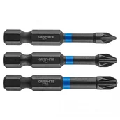 Wkrętarki - Graphite Bity udarowe PZ1/2/3 x 50 mm, 3 szt. TOP-56H542 - miniaturka - grafika 1