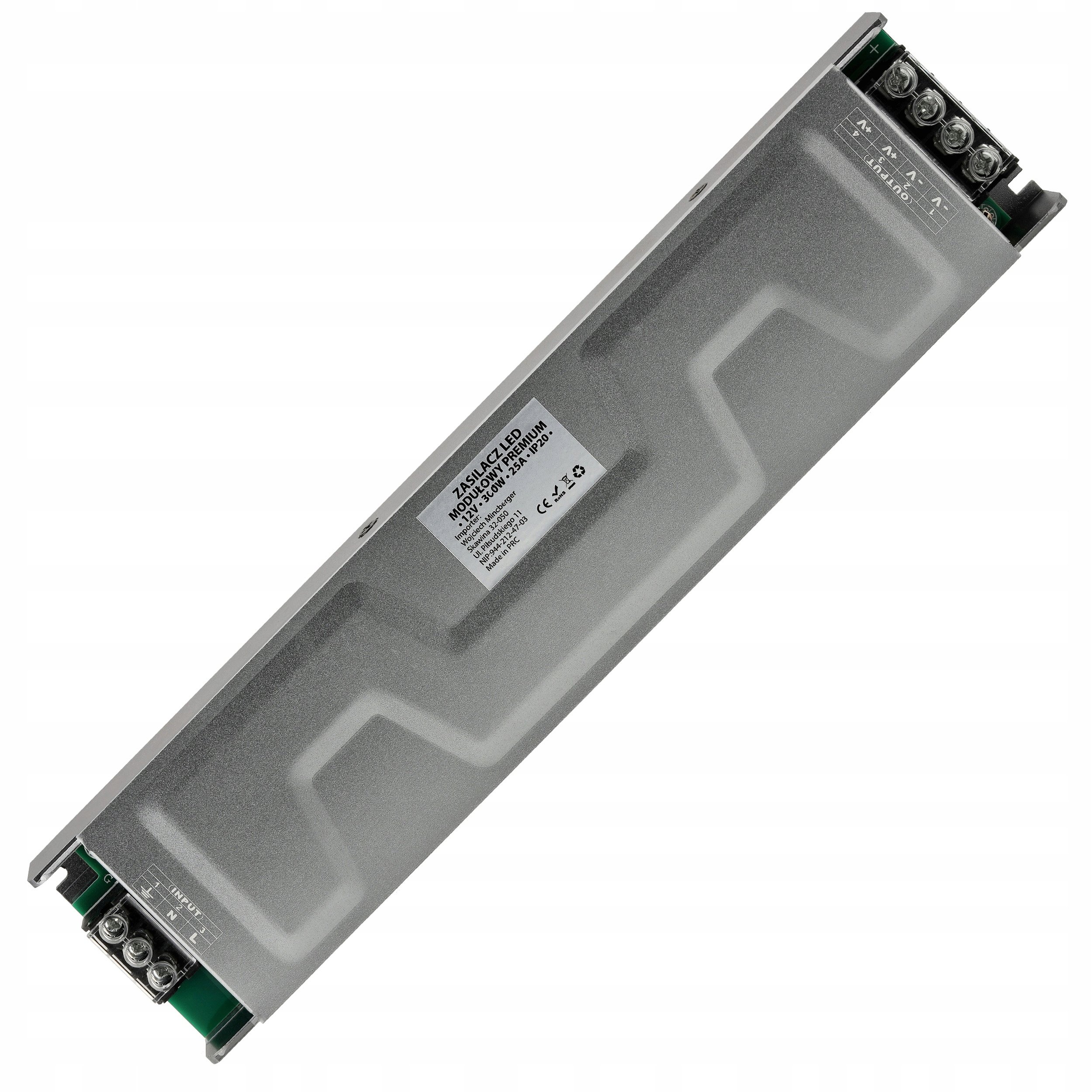 FORMAT Zasilacz Led 12V Transor 300W 25A IP20 Modułowy Do Taśmy Led Premium