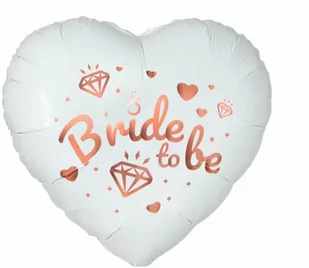 Balon foliowy serce Bride to be na Wieczór Panieński - 46 cm - 1 szt - Wieczór panieński i kawalerski - miniaturka - grafika 1