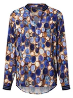 Bluzki damskie - Franco Callegari Bluzka damska Kobiety wiskoza niebieski|brązowy|wielokolorowy wzorzysty, 36 - miniaturka - grafika 1