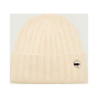 Czapki damskie - Karl Lagerfeld Czapka Ikon pin z dodatkiem wełny - miniaturka - grafika 1