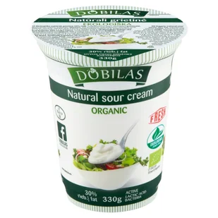 Dobilas Ekologiczna śmietana 330 g - Zdrowa żywność - miniaturka - grafika 1