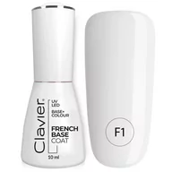 Lakiery hybrydowe - Clavier Luxury French Base kolorowa baza hybrydowa F1 Milky Way 10ml - miniaturka - grafika 1