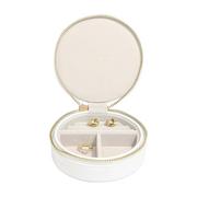 Pudełka i szkatułki - Stackers Pudełko na biżuterię podróżne Travel okrągłe Croc białe 74345 - miniaturka - grafika 1