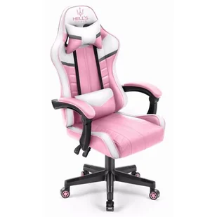Fotel gamingowy HELL'S CHAIR HC- 1004 Pink- White- Grey - Fotele gamingowe - miniaturka - grafika 1