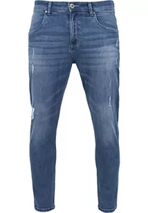 Urban Classics Spodnie męskie Skinny Ripped Stretch Denim Pants, niebieski (Blue Washed 799), 32W x 32L - Spodnie męskie - miniaturka - grafika 1