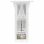 Firany - PANEL AŻUROWY 120 x 350 CM PANELE DEKORACYJNE PANEL EKRANOWY Z KORALIKAMI - miniaturka - grafika 1