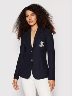 Marynarki i żakiety damskie - Lauren Ralph Lauren Żakiet 200797305005 Granatowy Slim Fit - grafika 1