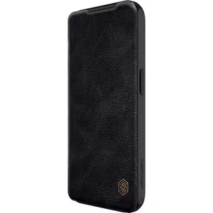 Etui APPLE IPHONE 15 PRO Nillkin Qin Pro Leather czarne - Etui i futerały do telefonów - miniaturka - grafika 2