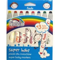 Fiorello Pisaki Super Baby 8 Kolorów Fiorello 5903364265526 - Kredki, ołówki, pastele i pisaki - miniaturka - grafika 1