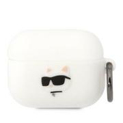 Akcesoria do słuchawek - Karl Lagerfeld etui do Airpods Pro KLAPRUNCHH białe 3D Silicone NFT Karl - miniaturka - grafika 1