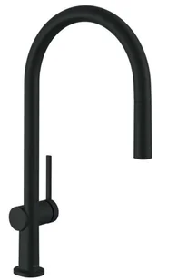 Hansgrohe M54 - Bateria zlewozmywakowa Talis z wyciąganą wylewką, czarny mat 72802670 - Baterie kuchenne - miniaturka - grafika 1