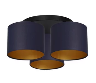 Lampa sufitowa Soho cylinder 3-pkt niebieska/złota - Lampy sufitowe - miniaturka - grafika 1