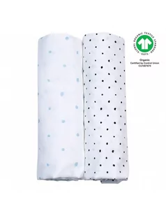 Motherhood Organiczne pieluszki muślinowe 2sz Kropeczki niebieskie - Pieluchy - miniaturka - grafika 1
