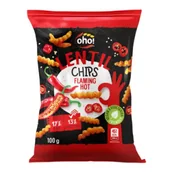 Chipsy - Naujasis Nevezis Chipsy z czerwonej soczewicy o smaku flaming hot 100 g - miniaturka - grafika 1
