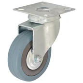 Zawiasy, okucia i inne akcesoria - Zestaw jezdny obrotowy 50 mm/40 kg płyta mocująca bieżnik gumowy - miniaturka - grafika 1