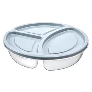 Orion Pojemnik DZIELONY okrągły do żywności 3-częściowy lunchbox 0,6L 126044 - Lunch boxy - miniaturka - grafika 1