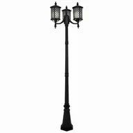 Lampy ogrodowe - Chicago lampa stojąca ogrodowa 3xE27 czarna K-8218 - miniaturka - grafika 1