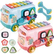 Zabawki interaktywne dla dzieci - Autobus Edukacyjny Cymbałki Organki Sorter Ksylofon Dla Dzieci Maluszka - miniaturka - grafika 1