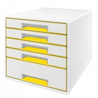 Półki na dokumenty - Leitz INNY Pojemnik Z Szufladami Wow Cube Żółty 135L008 4002432121618 - miniaturka - grafika 1