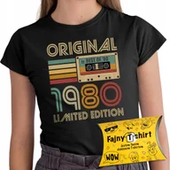 Koszulki i topy damskie - Koszulka damska z nadrukiem na prezent rocznik 1980 XL+ opakowanie - miniaturka - grafika 1