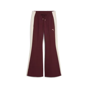 Damskie Spodnie PUMA T7 FLARED PANTS 63213896 – Bordowy - Spodnie damskie - miniaturka - grafika 1