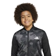 Spodnie sportowe męskie - Komplet dresów dziecięcy adidas SEASONAL ESSENTIAL CAMO czarny JN2221 - miniaturka - grafika 1