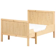 Łóżka dla dzieci i młodzieży - Rozsuwane łóżko dziecięce Drewno sosnowe MONTIGNY 90 x 200 cm Jasne drewno - miniaturka - grafika 1