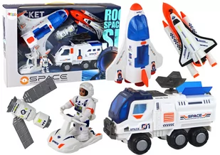Zestaw Misja Kosmiczna Rakieta Kosmos Statki Space Pojazdy 7 ele - Figurki dla dzieci - miniaturka - grafika 1