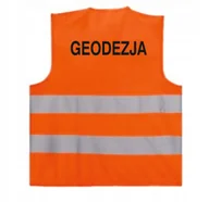 Odzież robocza - kamizelka odblaskowa pomarańczowa z nadrukiem GEODEZJA roz.M - miniaturka - grafika 1