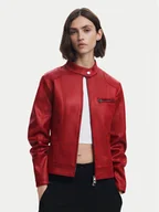 Kurtki damskie - Desigual Kurtka skórzana 25SWEW46 Czerwony Regular Fit - miniaturka - grafika 1