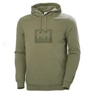 Bluzy męskie - Męska Bluza HELLY HANSEN HH BOX HOODIE 53289_422 – Oliwkowy - miniaturka - grafika 1