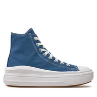 Trampki damskie - Trampki Converse Chuck Taylor All Star Move Platform A09395C Niebieski - miniaturka - grafika 1
