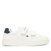 Buty dla chłopców - Sneakersy Tommy Hilfiger Low Cut Velcro T1X9-34338-1355 S Biały - miniaturka - grafika 1